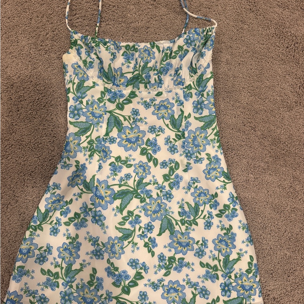 Beginning Boutique Isabel White Floral Mini Dress